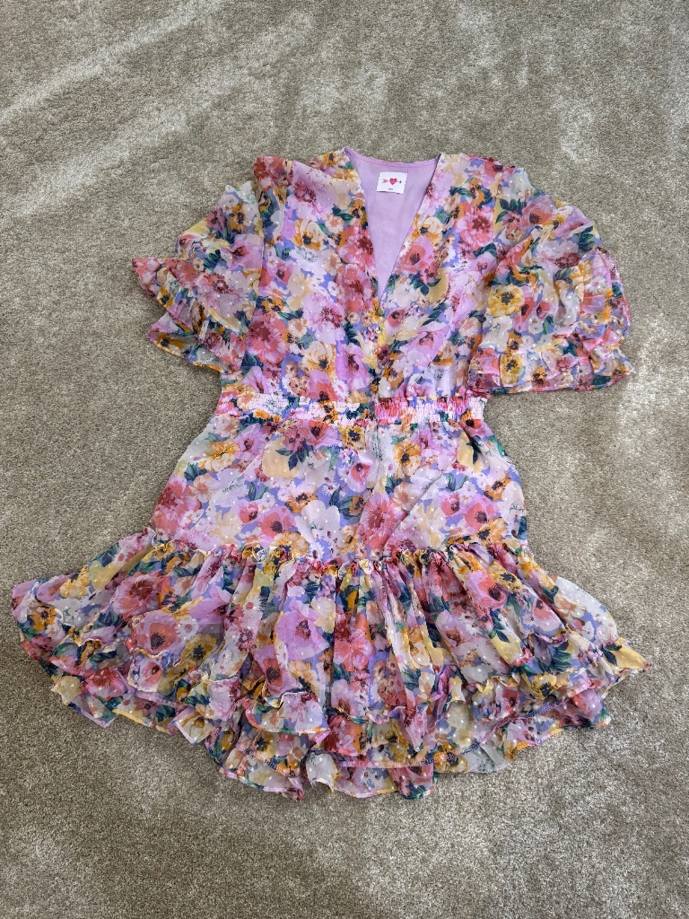 buddy love floral mini dress